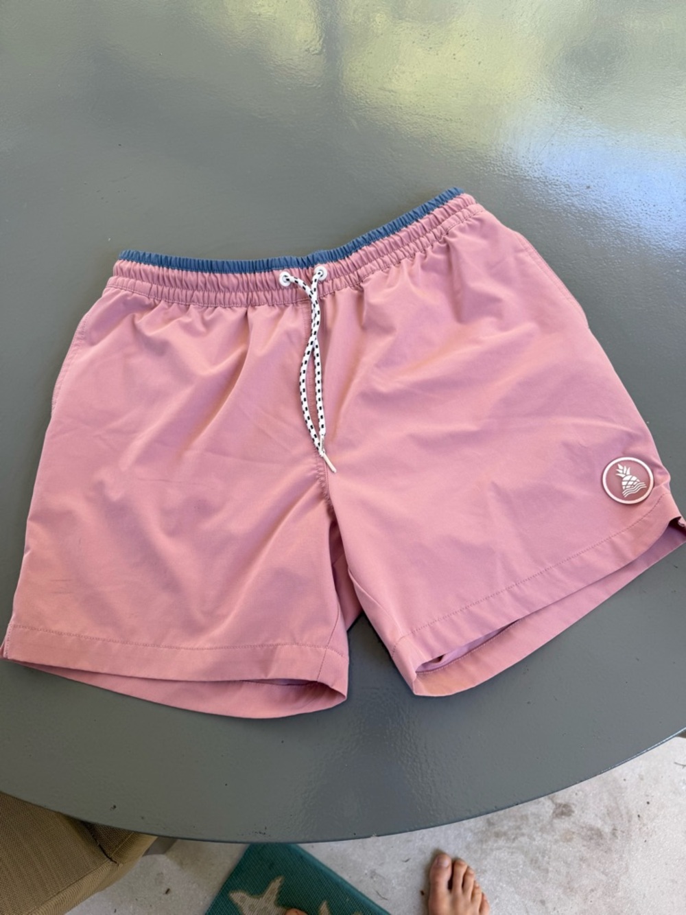 chubbies Athletic Shorts with Blue Patterned Inner Liner